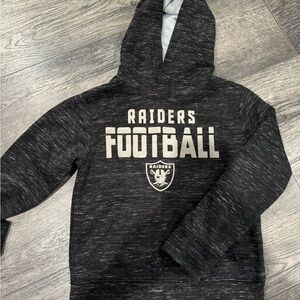 Raiders Kids Football Hoodie - Black